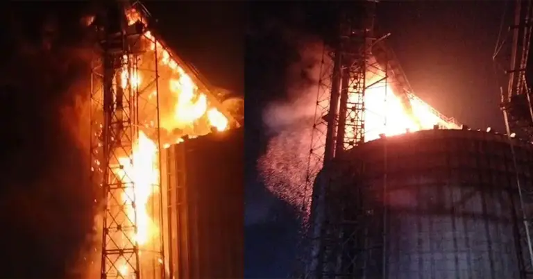 চিনি কারখানায় আগুন